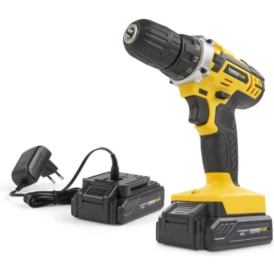 Afbeelding van Powerplus Yellow POWX00422 20 V Geborsteld Schroefboormachine 20V incl. 2 batterijen 1.5Ah en lader