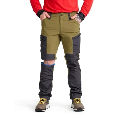 Afbeelding van RevolutionRace Heren RVRC GP Pro Zip Off Pants, duurzame, geventileerde en converteerbare broek voor alle buitenactiviteiten, Dark Olive, XL