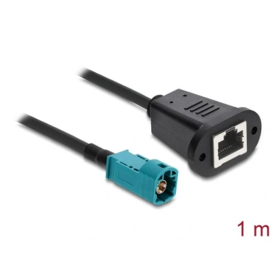 Afbeelding van Delock Kabel HSD Z Stecker zu RJ45 Buchse 1 m HQ products