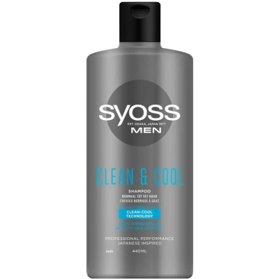 Afbeelding van 2+2 gratis: Syoss Men Shampoo Clean and Cool 440 ml