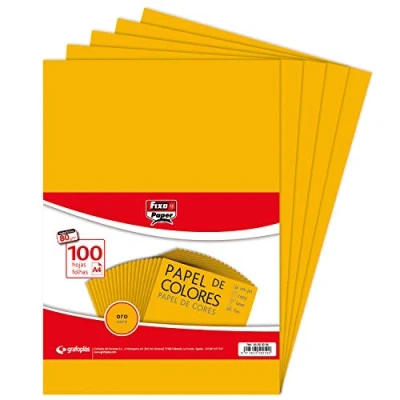 Afbeelding van Fixo Paper 65009265 verpakking met 100 vellen, 80 g, papier, goud, A4