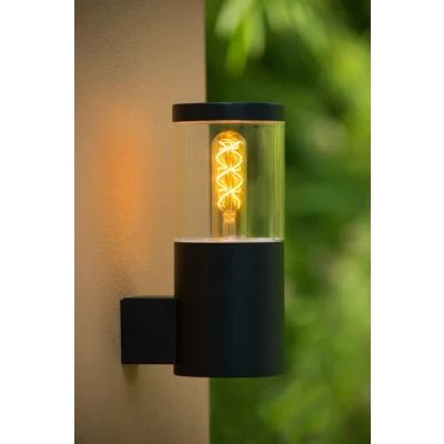 Afbeelding van Lucide FEDOR Wandlamp Buiten 1xE27 IP44 Zwart