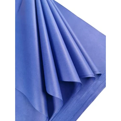 Afbeelding van Blauw vloeipapier 25 grote vellen, zuurvrij kunstpapier, perfect voor cadeauverpakking, opslag, verpakking, kunst en ambacht, bulkverpakking archiveren versnipperen, 70 x 50 cm velformaat