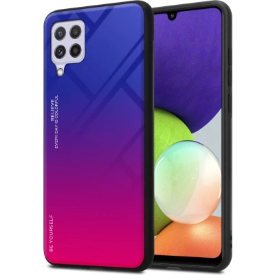 Afbeelding van Cadorabo Hoesje geschikt voor Samsung Galaxy A22 4G / M22 M32 in PAARS ROOD Tweekleurige beschermhoes