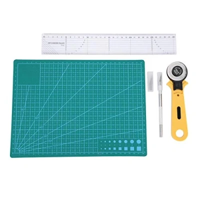 Afbeelding van Rotary Cutter Tool Kit, Kit voor quilten, naaien, knutselen, stof &amp; scrapbooking papier lederen snijgereedschap set