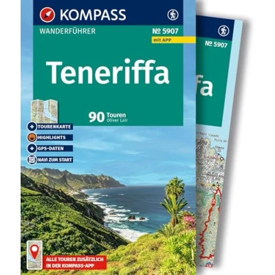 Afbeelding van KOMPASS Wanderführer Teneriffa, 90 Touren mit Extra Tourenkarte: und GPS Daten in der App: 5907