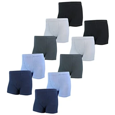 Afbeelding van TupTam Boxershorts voor Jongens Kinderen Onderbroeken Set van 10, 5, 10 / Zwart/Donkerblauw/Blauw, 152 158