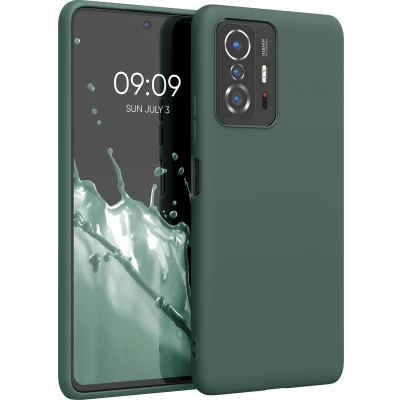 Afbeelding van kwmobile telefoonhoesje geschikt voor Xiaomi 11T / Pro Hoesje smartphone Back cover in mosgroen