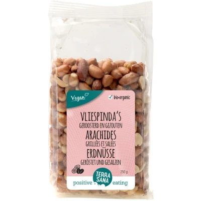 Afbeelding van Terrasana Pinda Vlies met Zout Geroosterd Bio, 250 gram