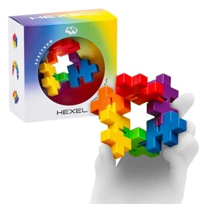 Afbeelding van Plus Hexel Kleur Spectrum Constructiespeelgoed Fidget 6 Delig Bouwspeelgoed Vanaf 3 Jaar