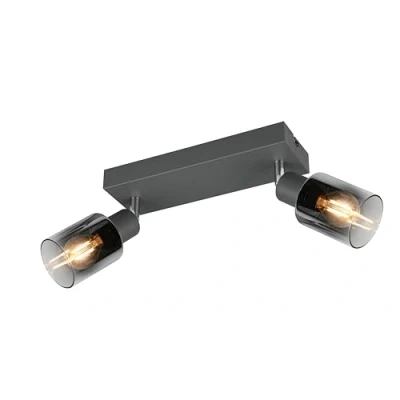 Afbeelding van Trio 2 lichts plafondlamp Cadiz zwart R81782042