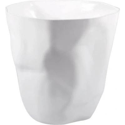 Afbeelding van QUVIO Prullenbak gekreukt design wit
