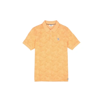Afbeelding van GARCIA Polo Allover Print Licht oranje L