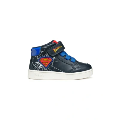 Afbeelding van Geox Eclyper Sneakers hoog voor kinderen, Maat: 27, Navy royal Kunststof/ textiel