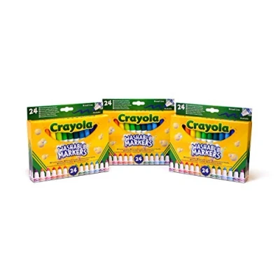 Afbeelding van Crayola 3 Verpakkingen 24 Maxi Punta, Afwasbare Viltstiften, Geschikt voor Kinderen Vanaf Jaar, Meerkleurig, 7461