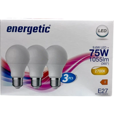 Afbeelding van Energetic LED GLS E27 9,6 75W 2700K mat doos a3 2740043
