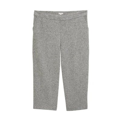 Afbeelding van TOM Tailor PLUS Cropped Culotte Broek, Dames, Maat: 54x28, Grey heringbone boucle