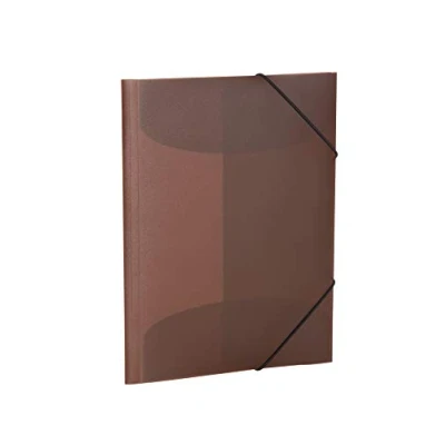 Afbeelding van 3x Elastomappen A3 PP transparent bruin