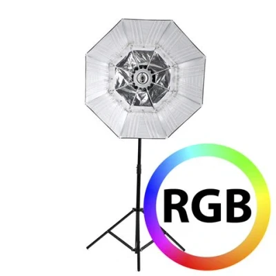 Afbeelding van Falcon Eyes RGB LED Lamp RX 782 met Opvouwbare Softbox 100 cm