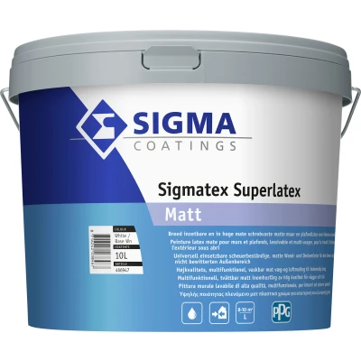 Afbeelding van Sigmatex Superlatex Matt Muurverf 10 liter Mengbaar