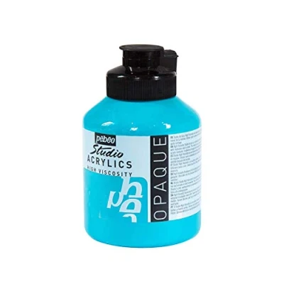 Afbeelding van Pébéo Studio Acrylics Fine Acryl Acrylverf Blauw Turquoise Blauw, 500 ml, (Pack van 1)