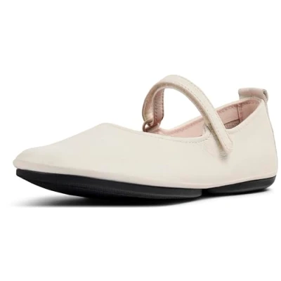 Afbeelding van Camper Right NINA Ballerina&#039;s met enkelbandjes, Dames, Maat: 38, Weiß natural Leer