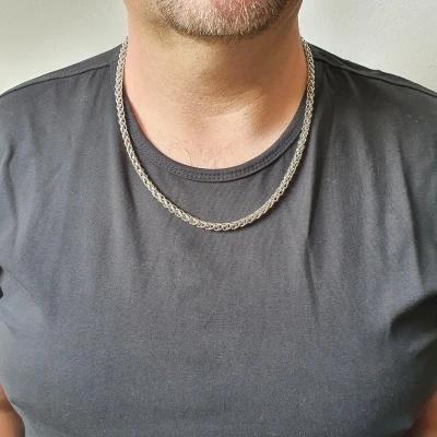 Afbeelding van vossenstaart ketting Staal 60 cm 6 mm