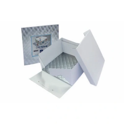 Afbeelding van PME Cakeboard en doos vierkant 20x20x15 cm
