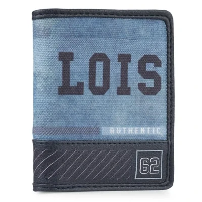 Afbeelding van Lois Portemonnee Heren van Leer Stijlvolle Wallet Men, Duurzame Leer, Veilige RFID Wallet, Blauw