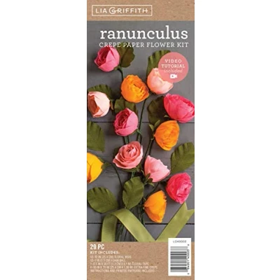 Afbeelding van LIA Griffith Flower Crêpe KIT Ranunculus, diverse kleuren, One Size