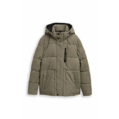 Afbeelding van TOM Tailor MIT Abnehmbarer Kapuze Winterjas, Heren, Maat: XXL, Smokey olive green