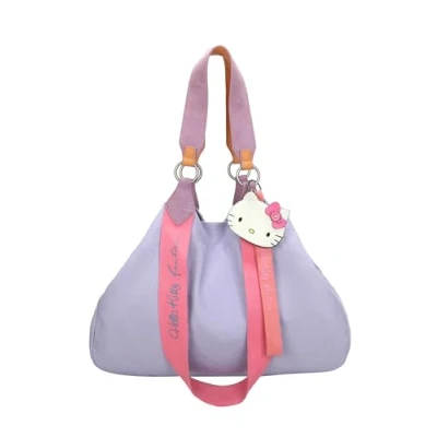 Afbeelding van Fritzi aus Preussen Dames Hello Kitty Izzy Medium Canvas Lilac Cat Shopper, lila (lilac), Eén Maat