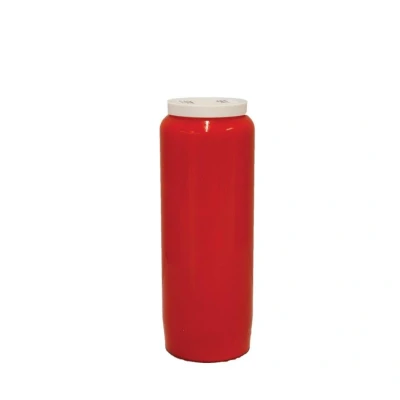 Afbeelding van Spaas Graflicht / Noveenkaarsen, 9 dagen brander, 7x18cm rood