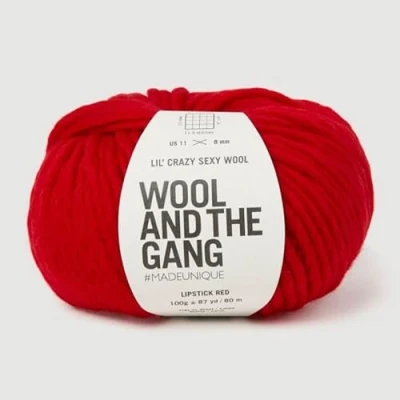Afbeelding van Wool and the Gang, Lil&#039; Crazy Sexy Wol, Lipstick Rood, 100g, Chunky