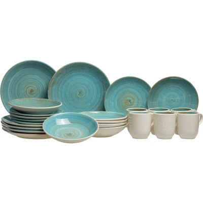 Afbeelding van Cosy &amp; Trendy Serviesset Turbolino Blauw 24 Delig