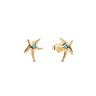 Afbeelding van Pandora Dames Ring goudkleurig &amp; Turquoise