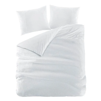 Afbeelding van Dekbedovertrek Papillon Mendoza Wit Percal 240 x 200 / 220 cm Lits Jumeaux