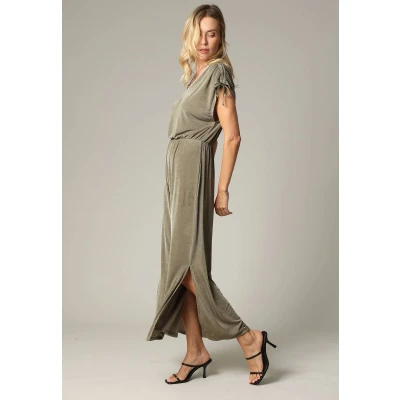 Afbeelding van DEELUXE Lange fantasiegebreide jurk met leuke details
