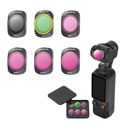 Afbeelding van MotuTech Filterset voor DJI OSMO Pocket 3 Neutrale Dichtheid Filters UV Lens Verstelbare Polariserende CPL+MCUV+ND8+ND16+ND32+ND64