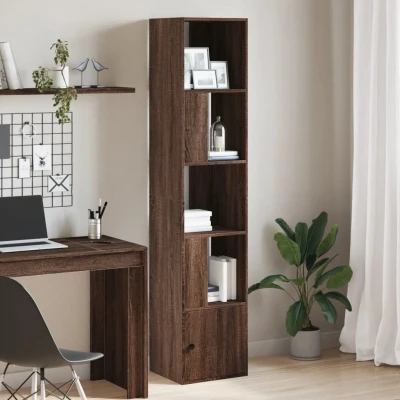 Afbeelding van Boekenkast 40x36x189 cm bewerkt hout bruin eikenkleurig