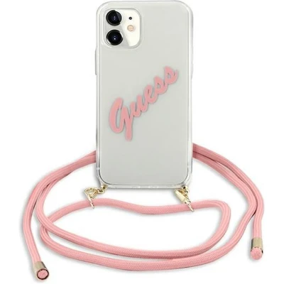Afbeelding van Guess hardcase Script Vintage hoes voor GUHCP12SCRTVSPI iPhone 12 Mini 5.4&quot; roze