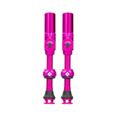 Afbeelding van Muc Off Big Bore Hybrid Tubeless Valves, Pink 45mm Precision Engineered Dust Caps for Bikes with Revolutionary Airflow Technology Schrader Valve MTB/Road/Gravel