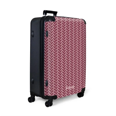 Afbeelding van NoBoringSuitcases.com® Koffer groot Reiskoffer lichtgewicht Paars patroon Rolkoffer met 4 wielen Grote trolley XL 98 liter bagage