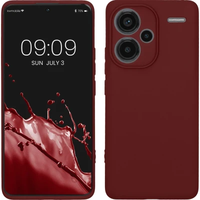 Afbeelding van kwmobile telefoonhoesje geschikt voor Xiaomi Redmi Note 13 Pro+ 5G / Pro Plus Hoesje smartphone Precisie camera uitsnede In bordeaux violet