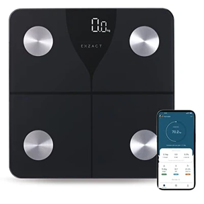 Afbeelding van Exzact Smart Body Scale / Digital Bathroom Phone iOS &amp; Android Bluetooth Capaciteit: 180 kg Lichaamsvet kgs/stenen/lbs Elektronische weegschaal
