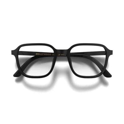 Afbeelding van LONDON MOLE Brillen Hollywood Leesbril Vierkante Coole Lezers Retro Stijlvolle Unisex Veerpinnen Mat Zwart + 1.0 vergroting