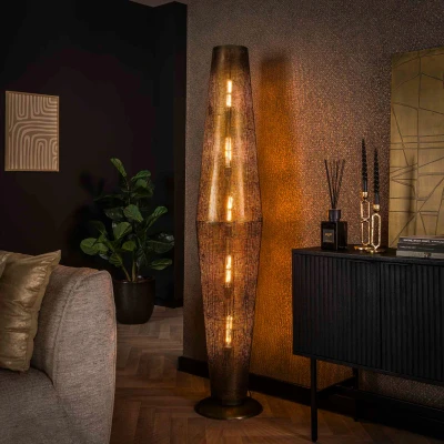 Afbeelding van Fraaai Marcus vloerlamp 5L brons antiek Metaal