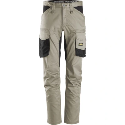 Afbeelding van SNICKERS 6803 AllroundWork werkbroek zonder kniezakken (khaki/zwart) 68032004256