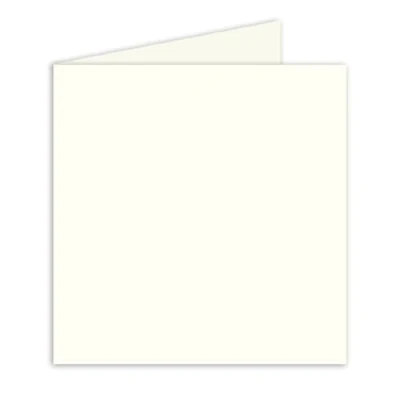 Afbeelding van Vierkante vouwkaarten 15 x cm natuurlijk wit 50 stuks vormvast geschikt voor printers wenskaarten, uitnodigingen en meer