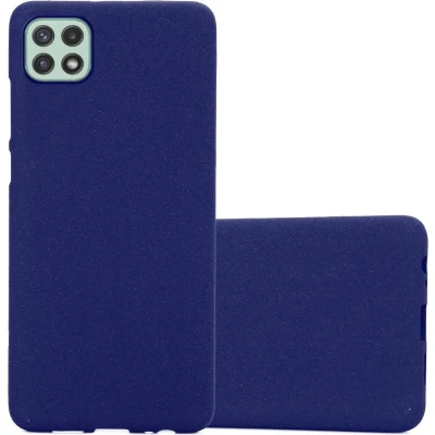 Afbeelding van Cadorabo Hoesje geschikt voor Samsung Galaxy A22 5G in FROST DONKER BLAUW Beschermhoes gemaakt van flexibel TPU silicone Case Cover